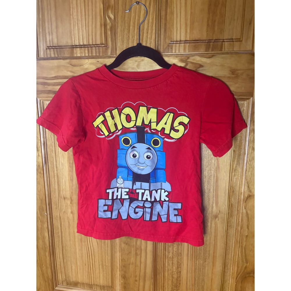Thomas & Friends Kids Red Graphic T-Shirt Thomas the Tank Engine Size 7/8